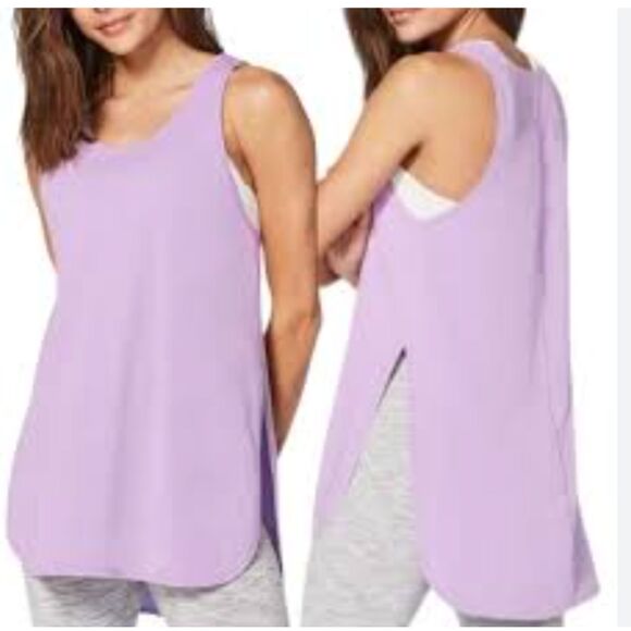 Women Lululemon Side Story Tank Relaxed Fit Hip Length Lilac Quartz Light Purple - Picture 1 of 7